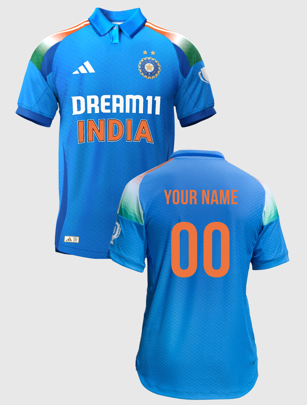 India Official Adidas One Day International Cricket Jersey 2025 - Customised (2)