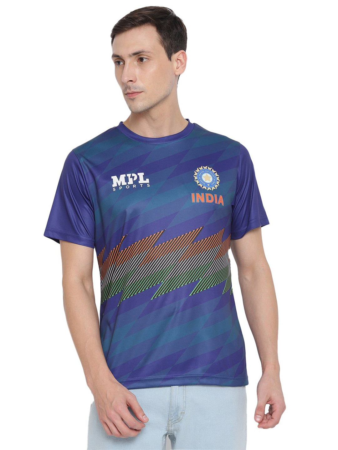 India Team India Fan Graphic Tee- Tricolor Navy (1)