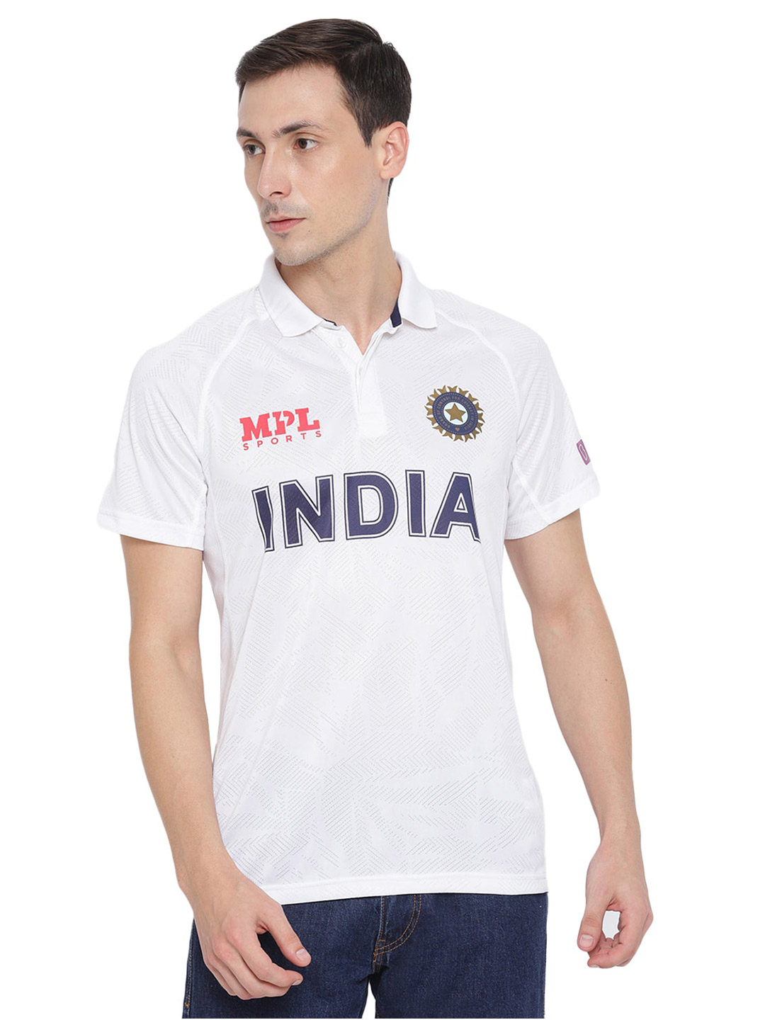 India Team India Men's Regular Fit White Fan Jersey (1)
