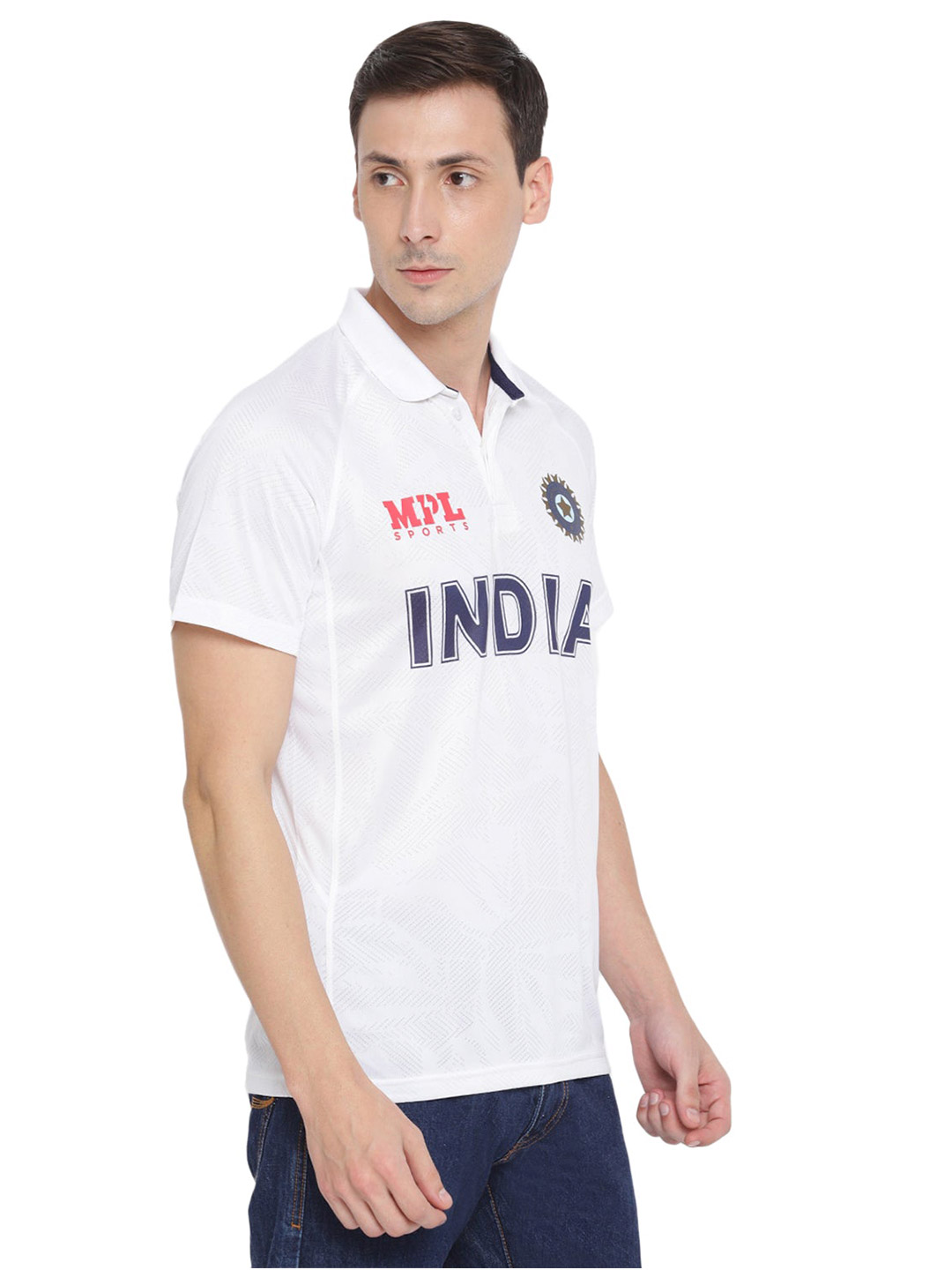 India Team India Men's Regular Fit White Fan Jersey (4)