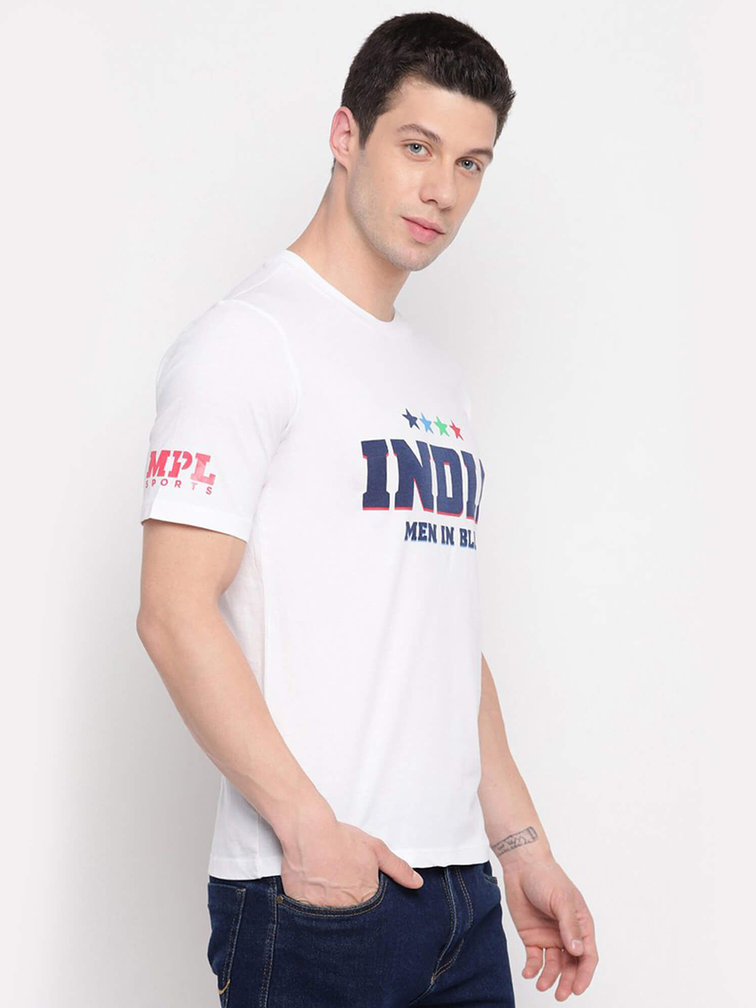 India Team India MPL Sports Pride Series White Round Neck T-Shirt (2)