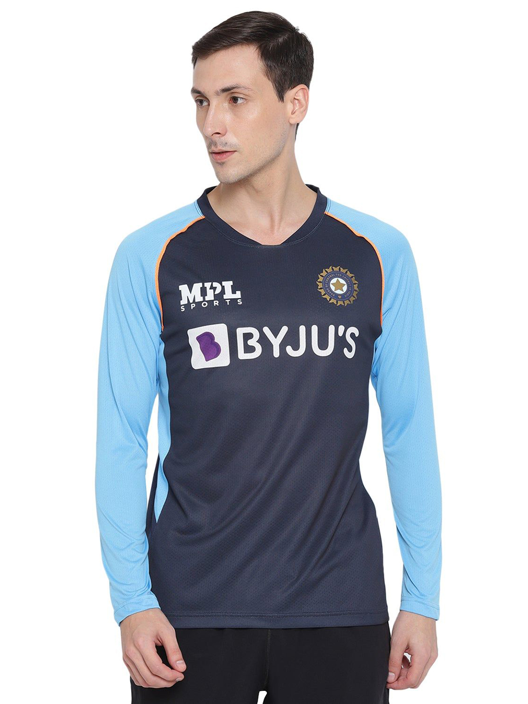 India Team India Sky Blue Full Sleeve Fan Training Jersey (1)