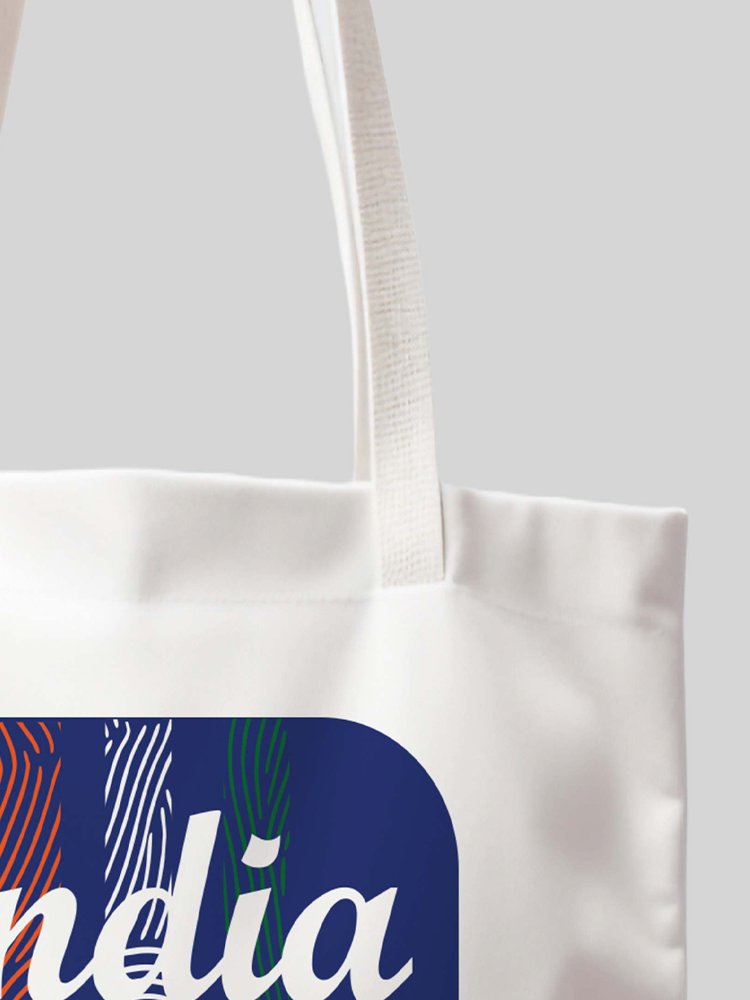 India ICC Champions Trophy 2025 - Printed Canvas Casual Tote Bag, Stylish Handbag For Men and Women - Pack of 1 (White/B (5)