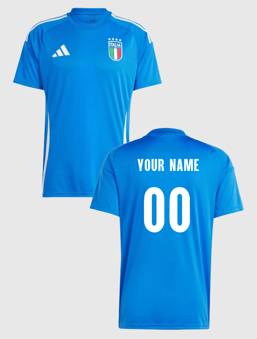 Adidas Official Italy 24 Home Fan Jersey - Customised
