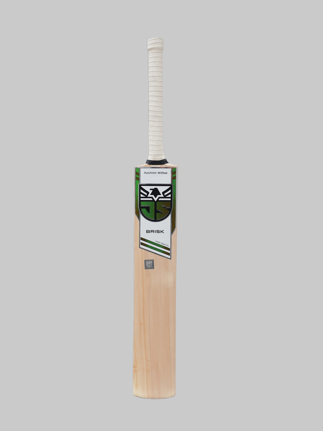 Brisk 2 Kashmir Willow Seasoned Cricket Bat - Green/Orange