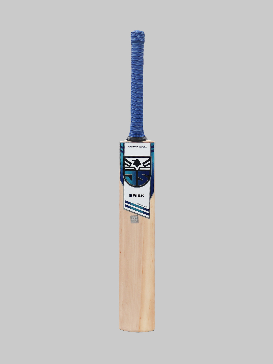 Brisk 3 Kashmir Willow Seasoned Cricket Bat - Sky Blue