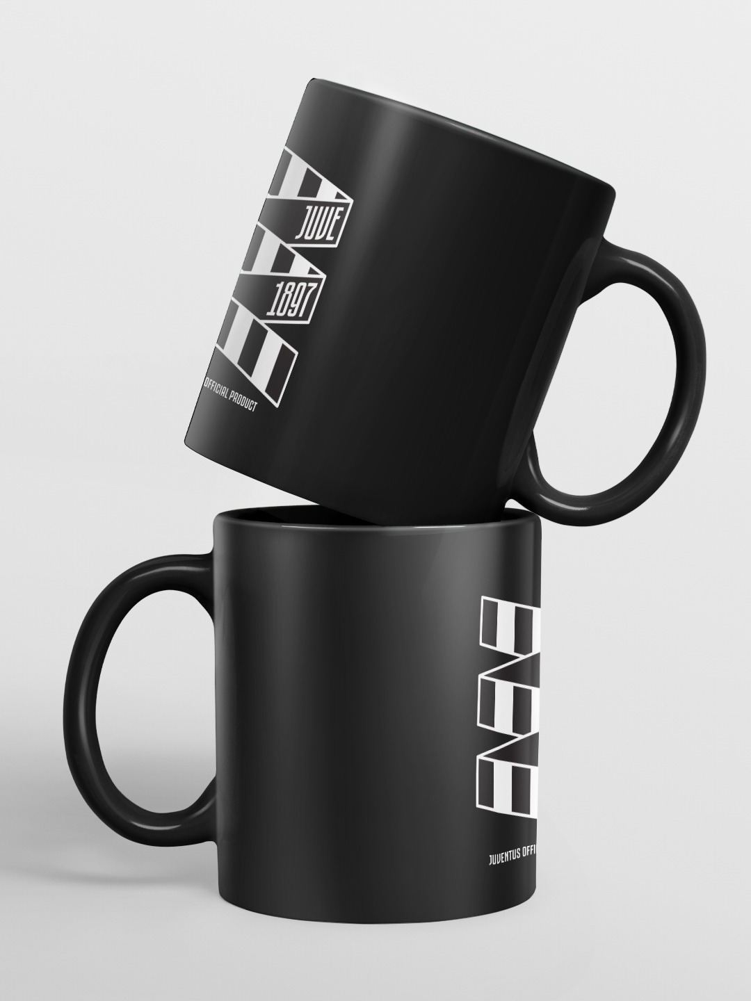 Black and White Printed Ceramic Coffee Mug - 325 ML (Pack of 1)