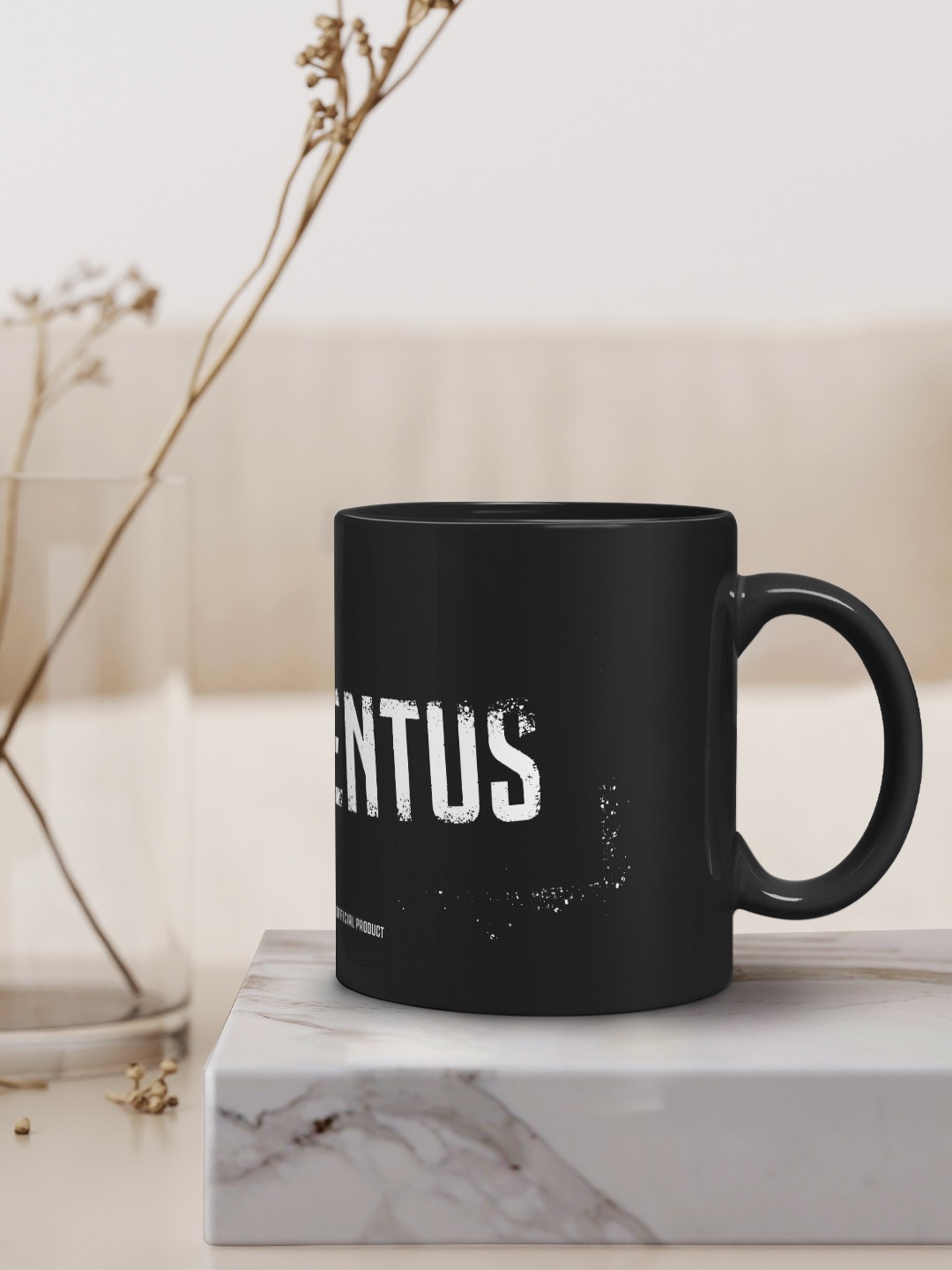 Juventus F.C. Black and White Printed Ceramic Coffee Mug  - 325 ML (Pack of 1) (6)
