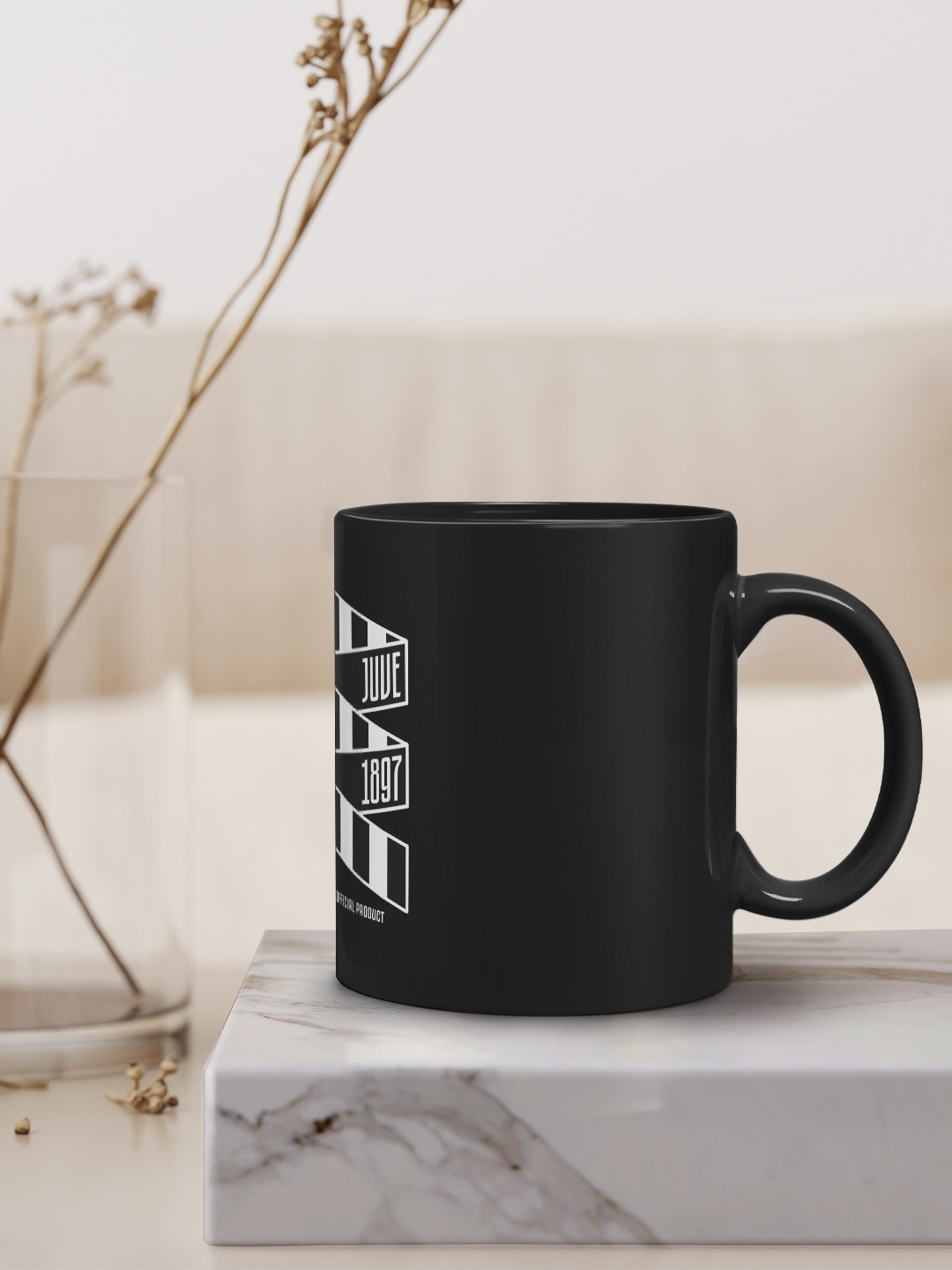 Juventus F.C. Black and White Printed Ceramic Coffee Mug - 325 ML (Pack of 1) (7)