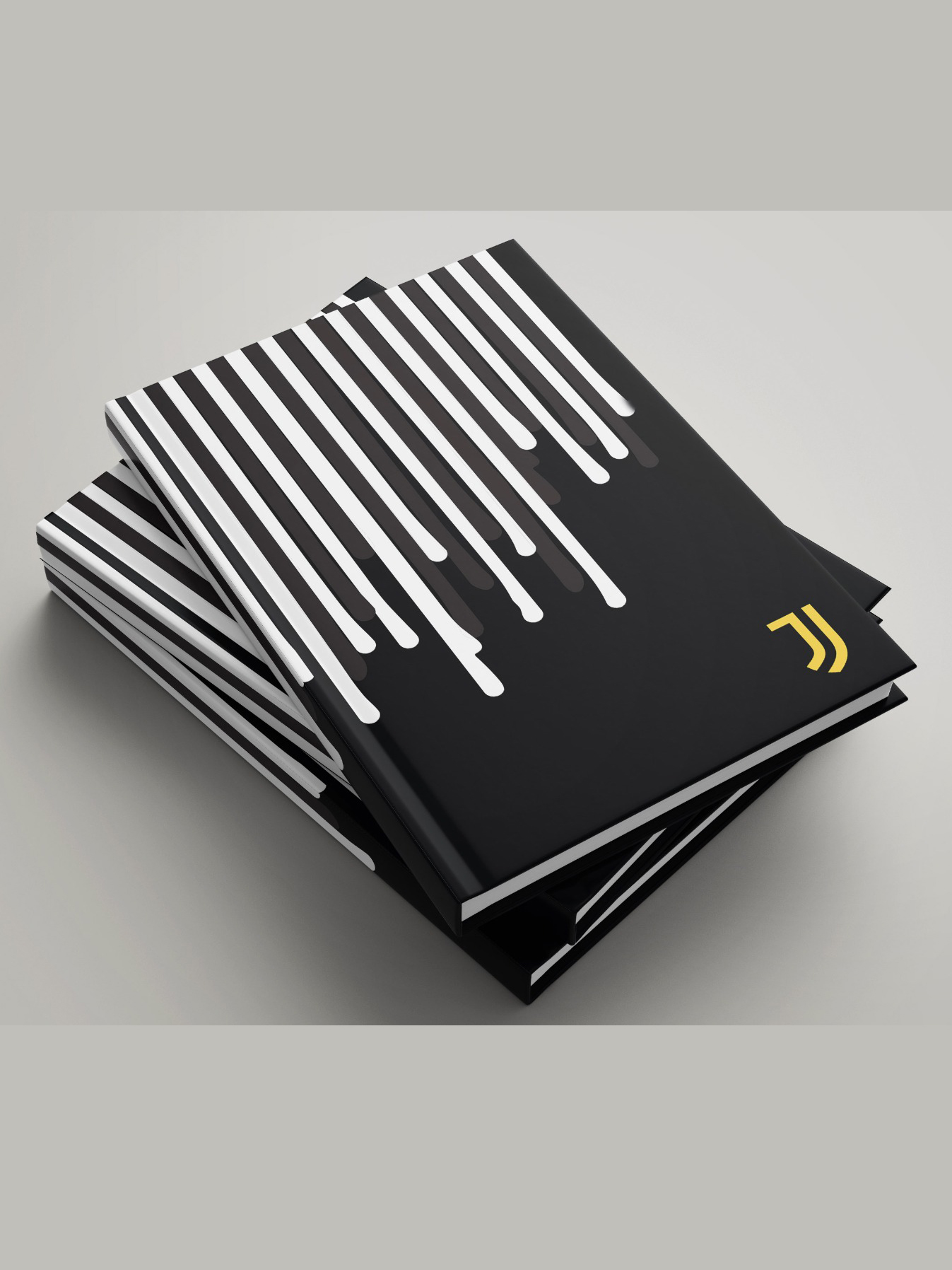 Juventus F.C. Black and White Printed  Hard Cover A5 Ruled Notebook (Pack of 1) (2)