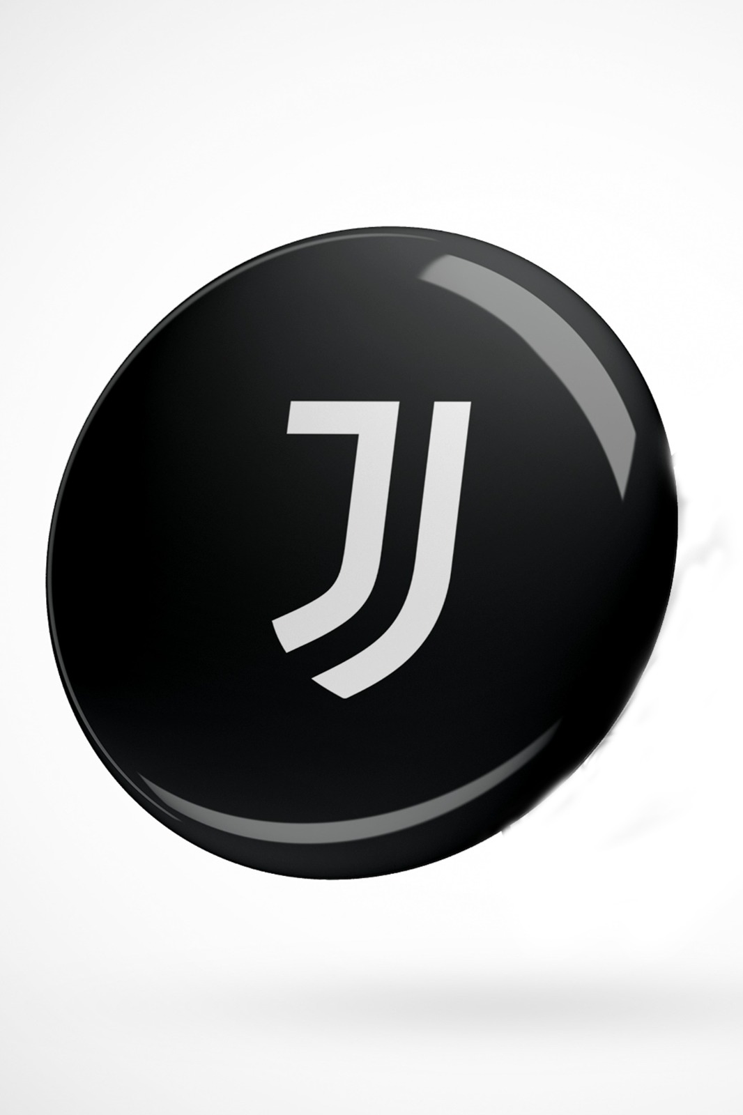 Black Printed Plastic Pin Badge (Pack of 1)