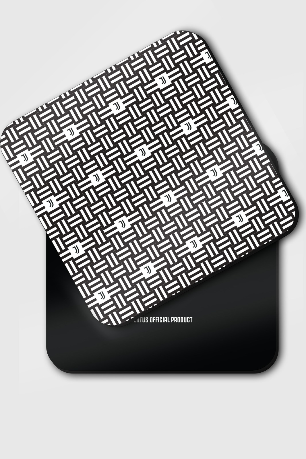 Juventus F.C. Black Printed Square Plastic  Coaster (Pack of 4) (3)