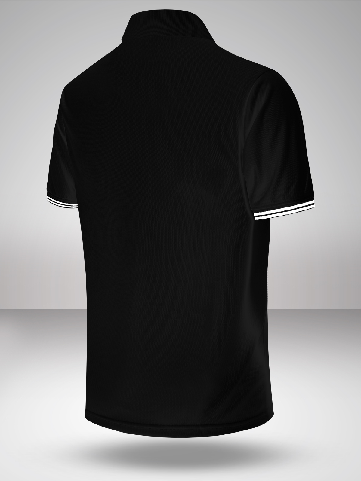 Juventus F.C. Men Black and White Colourblocked Half Sleeves Polo Collar Polyester T-Shirt (2)