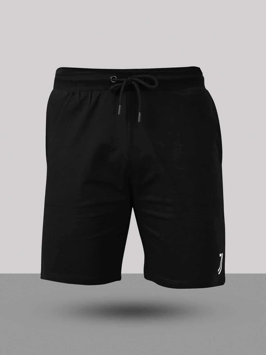 Juventus F.C. Men Black Solid Mid-Rise Cotton Active Sports Shorts (7)