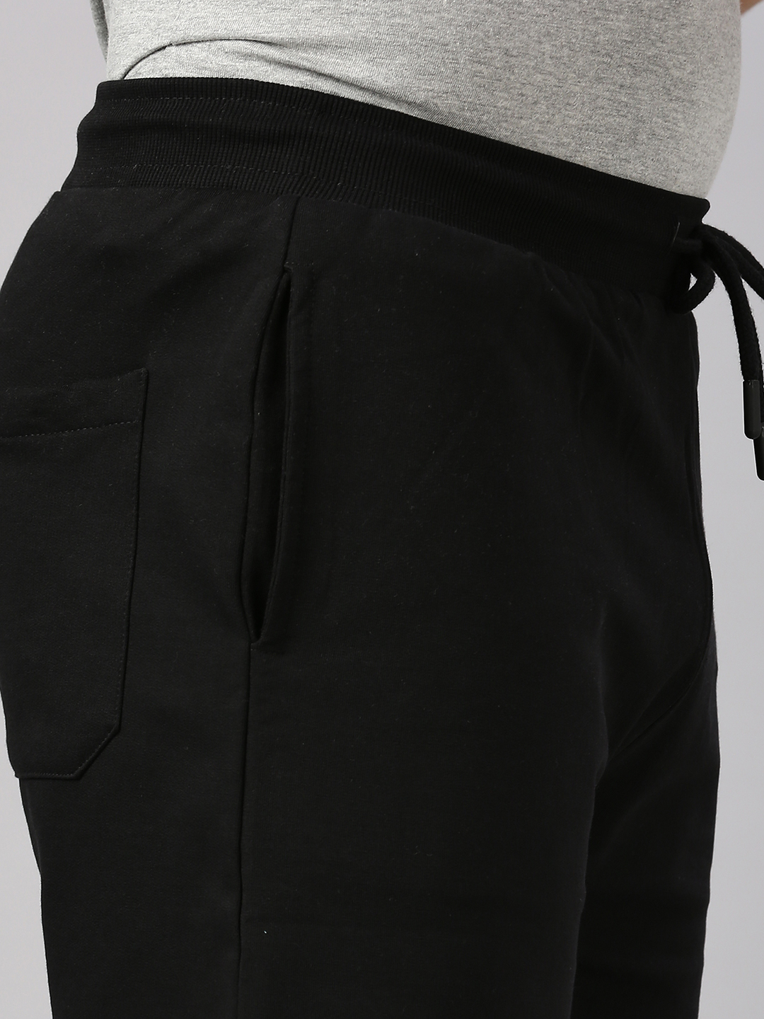 Juventus F.C. Men Black Solid Mid-Rise Cotton Active Sports Shorts (9)
