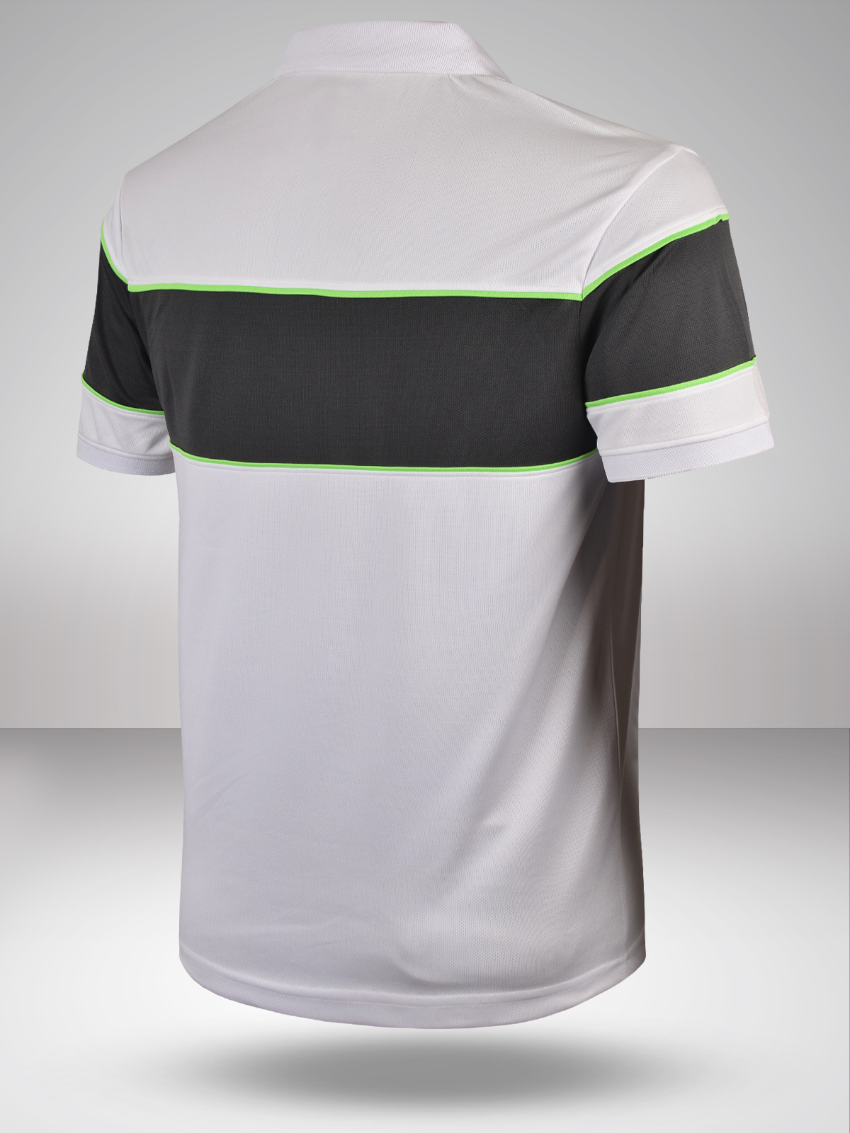 Juventus F.C. Men White and Black Printed Half Sleeves Polo Collar Cut and Sew Crest T-Shirt (2)