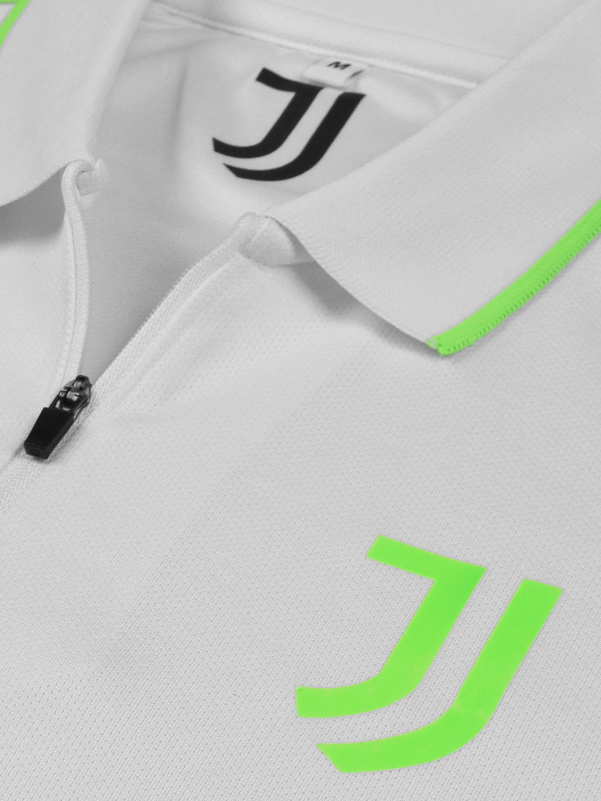 Juventus F.C. Men White Logo Printed Half Sleeves Polo Collar Cotton Sports Core T-Shirt (3)