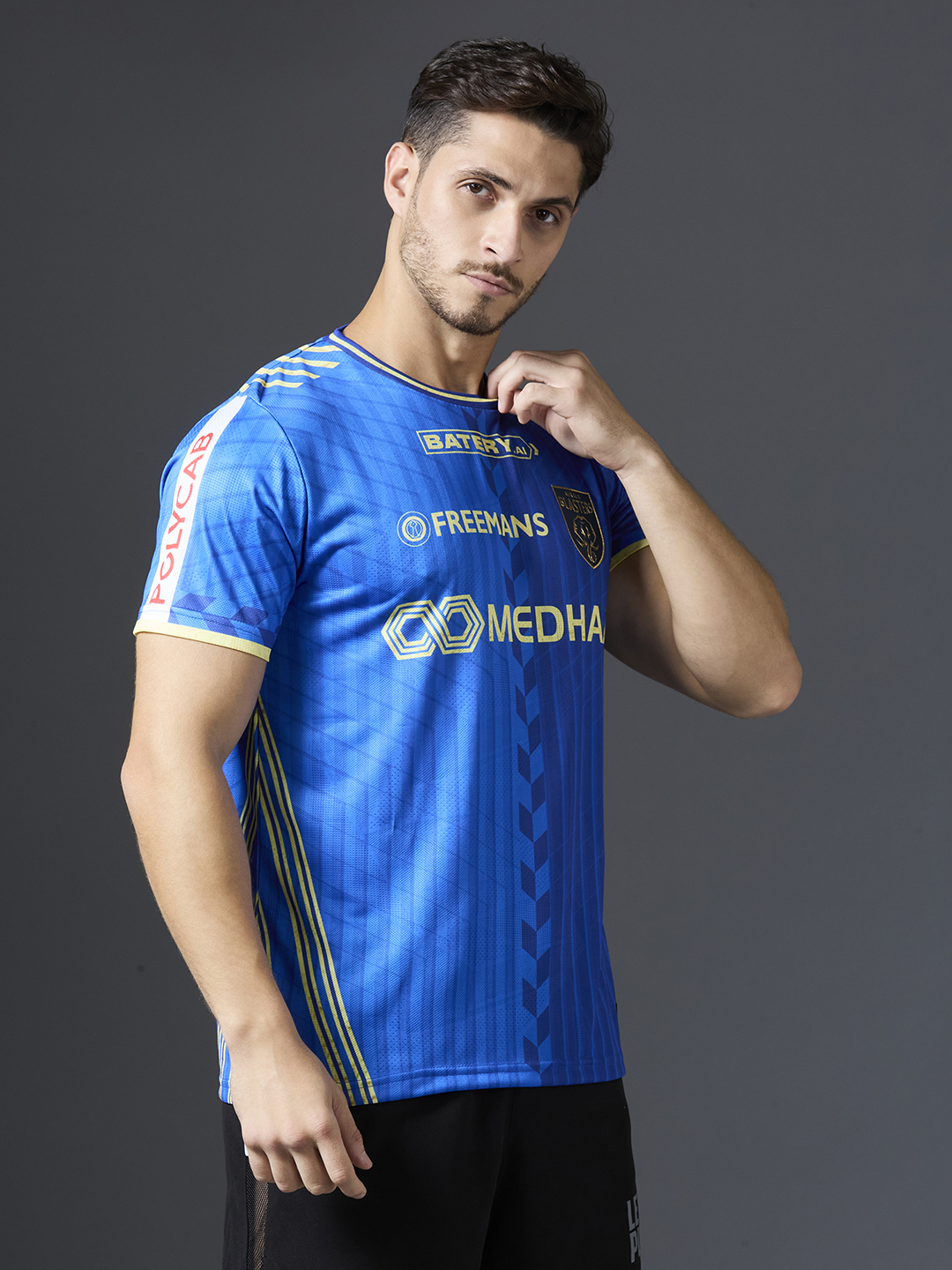 Kerala Blasters FC Official 2024 Away Jacquard Polyester Fan Jersey (3)
