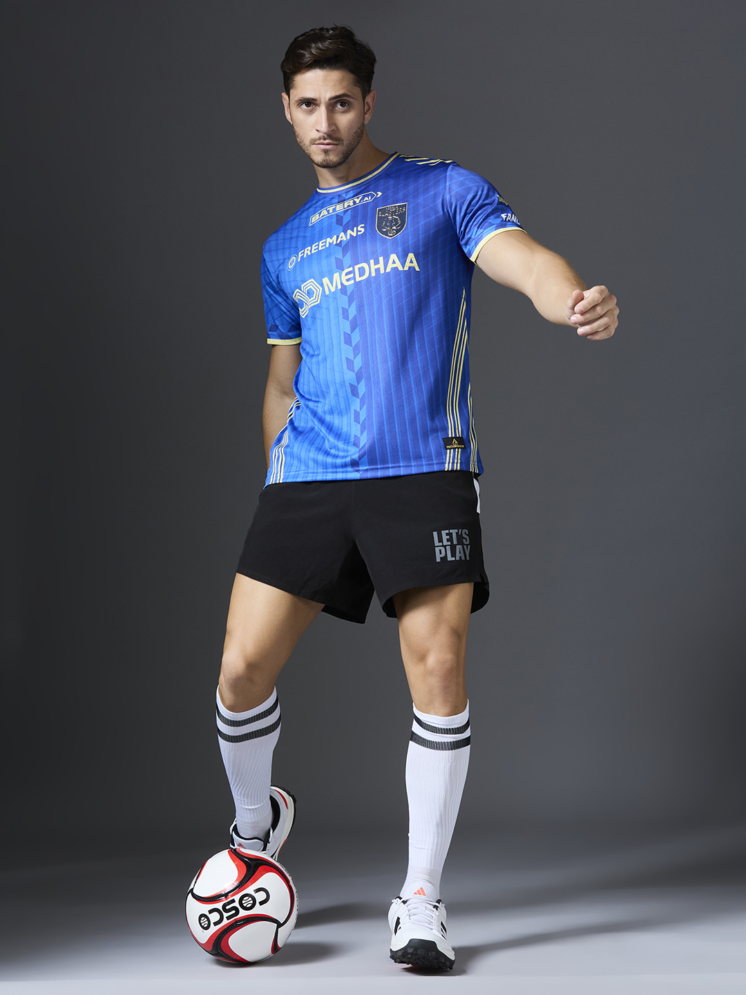 Kerala Blasters FC Official 2024 Away Jacquard Polyester Fan Jersey
