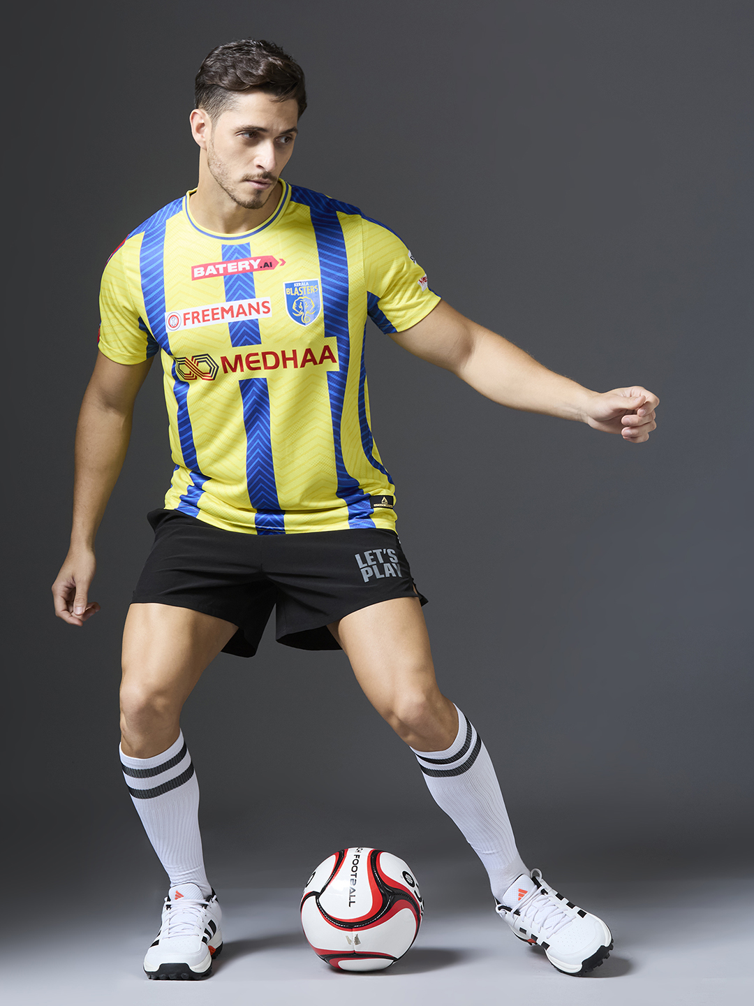 Kerala Blasters FC Official 2024 Home Jacquard Polyester Fan Jersey