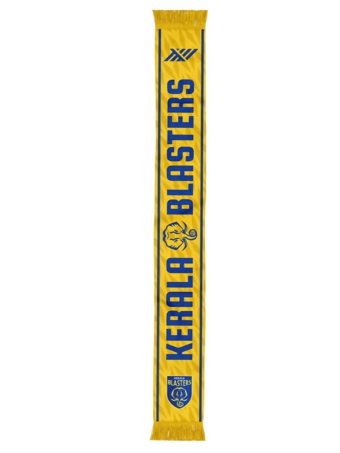 Kerala Blasters FC Yellow Blue Printed KBFC Polyester Scarf (2)