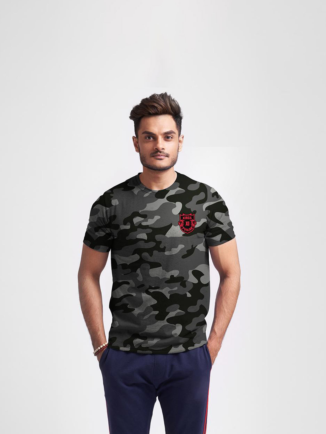Kings XI Punjab Kings XI Punjab Camo Regular Fit T-Shirt (1)