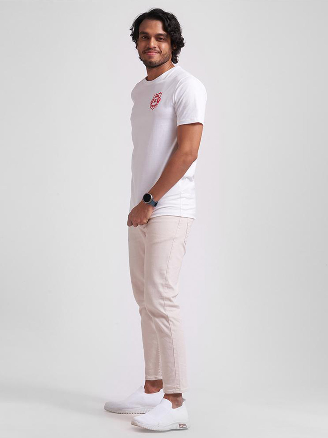 Kings XI Punjab Men White Typography Printed Half Sleeves Round Neck T-Shirt (3)