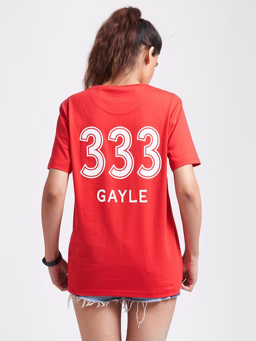 Kings XI Punjab Women Red Typography Printed Half Sleeves Round Neck T-Shirt (2)