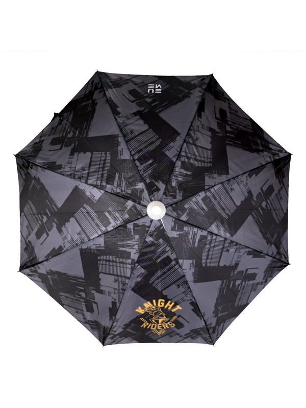 KKRxEUME Unisex Black Logo Printed 1 Fold Umbrella (1)