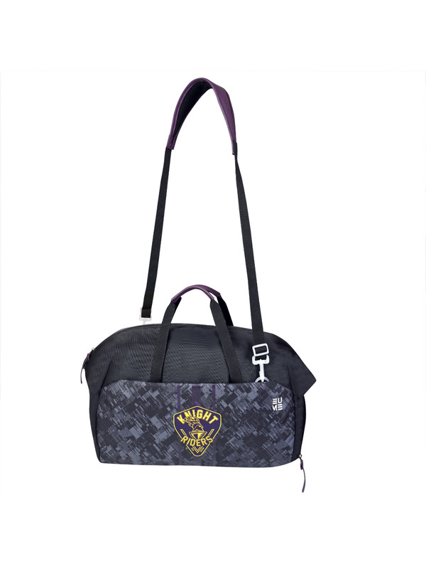KKRxEUME Unisex Black Solid Duffle Bag with Shoe Compartment (7)