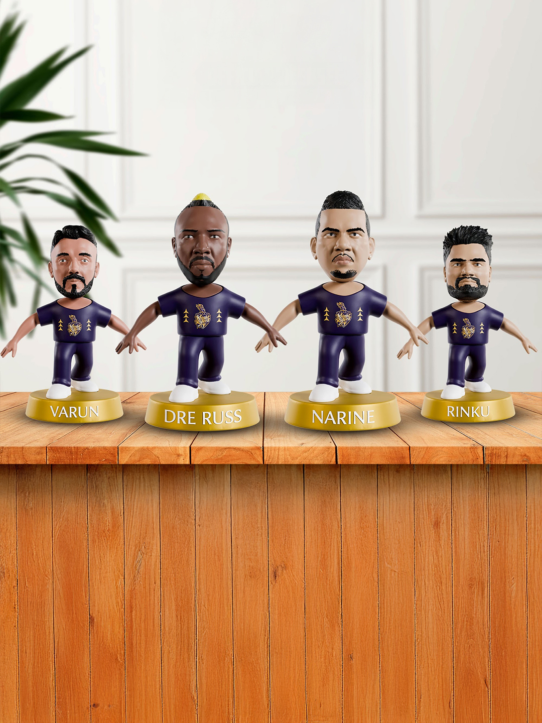Kolkata Knight Riders Assorted Kolkata Knight Riders Collectible Miniature (Pack of 4)