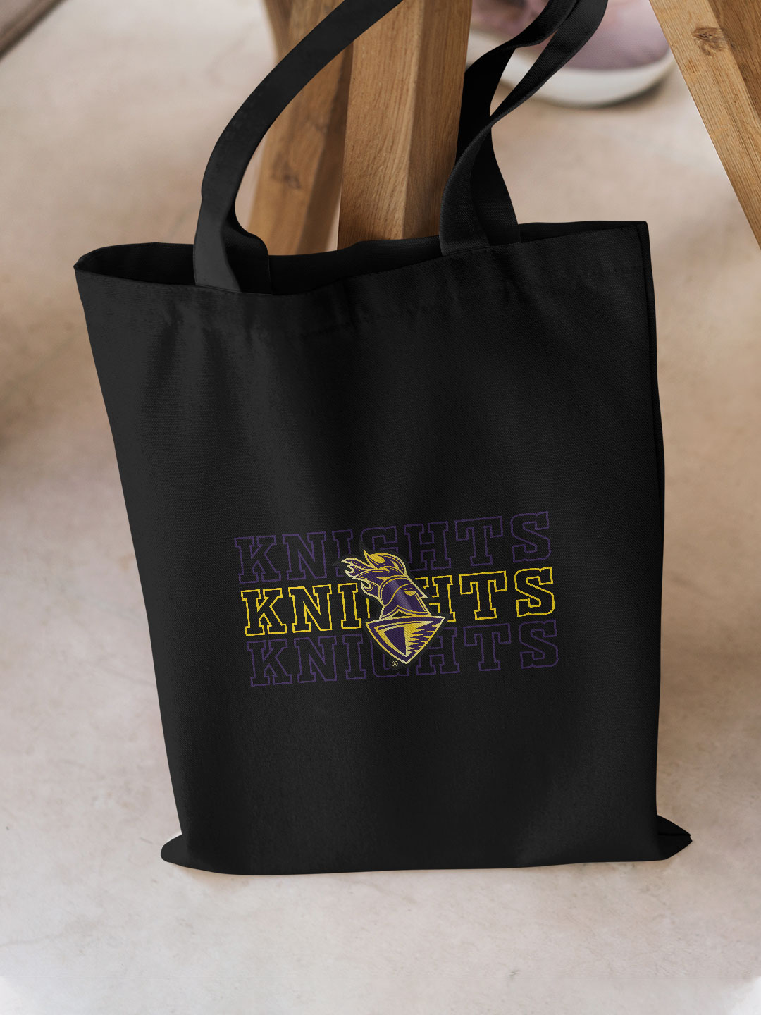Kolkata Knight Riders Black and Purple Knight Riders Printed Canvas Casual Tote Bag - (Pack of 1) (5)