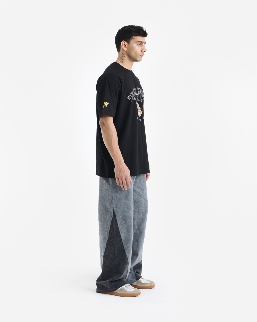 Kolkata Knight Riders Black Casual Half Sleeves Round Neck Cotton T-Shirt (5)