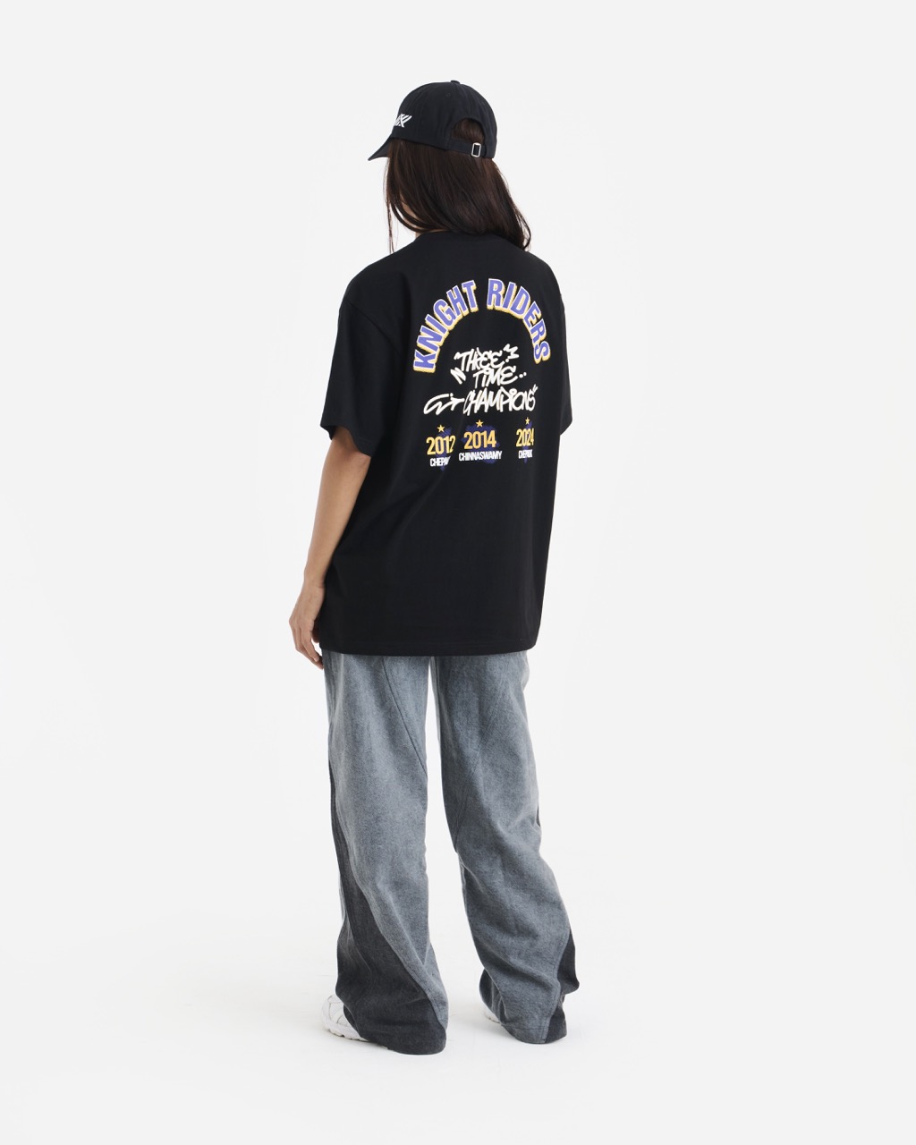 Kolkata Knight Riders Black Casual Short Sleeve Round Neck Cotton T-Shirt (11)