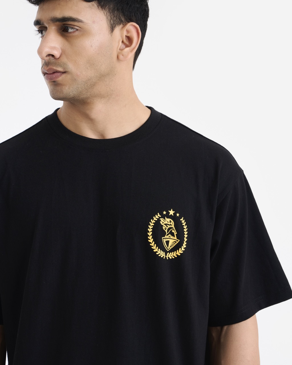 Kolkata Knight Riders Black Casual Short Sleeve Round Neck Cotton T-Shirt (6)