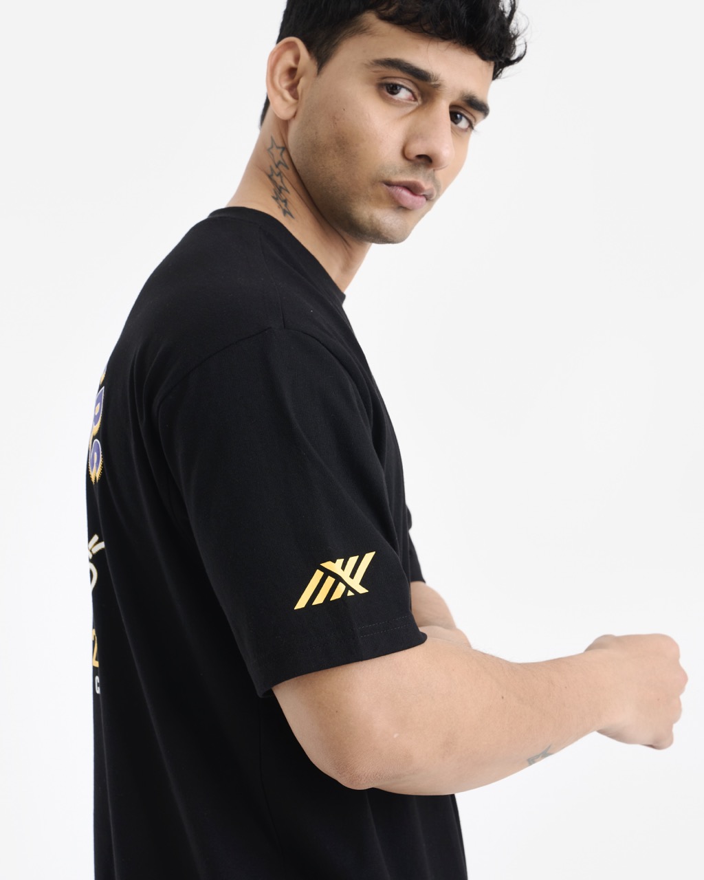 Kolkata Knight Riders Black Casual Short Sleeve Round Neck Cotton T-Shirt (7)
