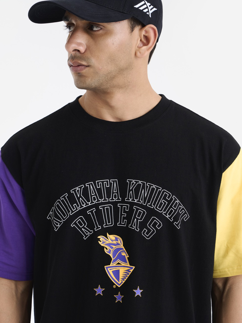 Kolkata Knight Riders Black Casual Short Sleeve Round Neck Cotton T-Shirt (8)