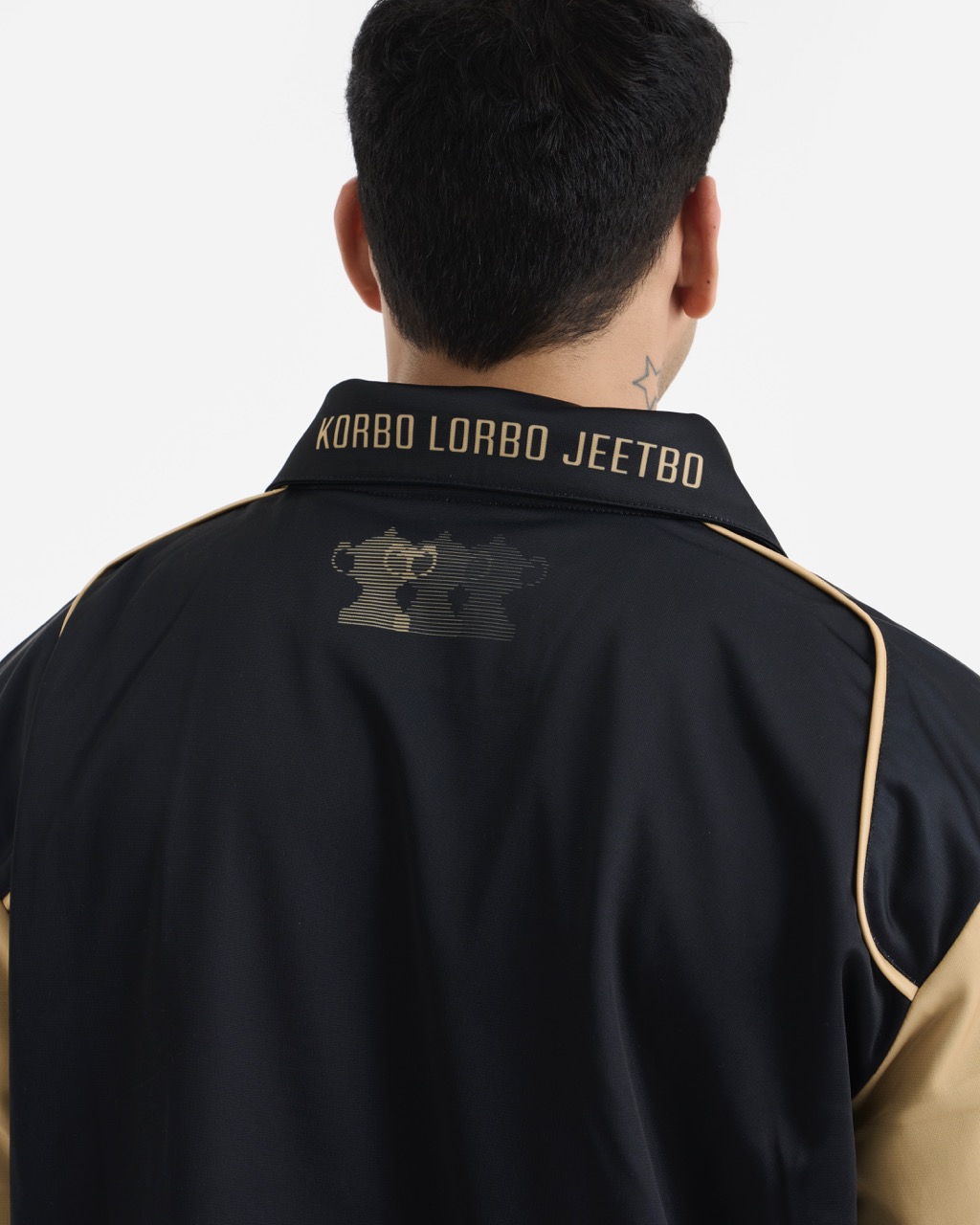 Kolkata Knight Riders Black Full Sleeves Polo Neck Polyester Varsity Jacket  (2)