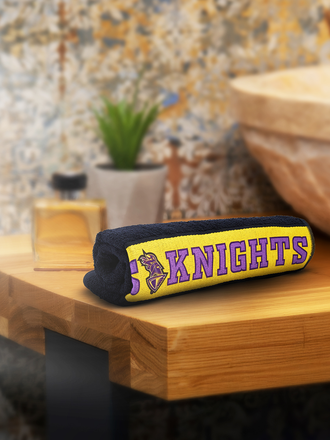 Kolkata Knight Riders Bath Towel, Premium 100% Cotton Terry Towels, Extra Soft Feel, Super Absorbent, Full Size - 70 cm  (2)