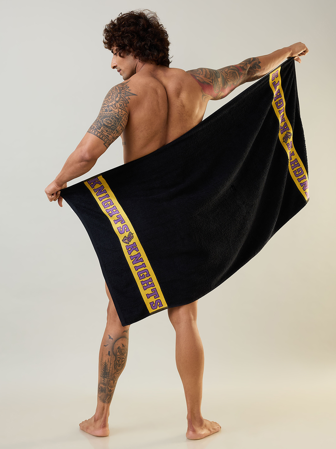 Kolkata Knight Riders Bath Towel, Premium 100% Cotton Terry Towels, Extra Soft Feel, Super Absorbent, Full Size - 70 cm  (13)