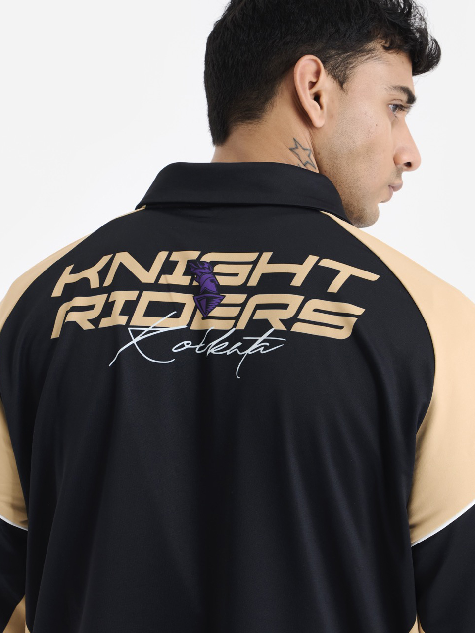 Kolkata Knight Riders Unisex Black Purple Printed Long Sleeves Racer T-shirt (5)