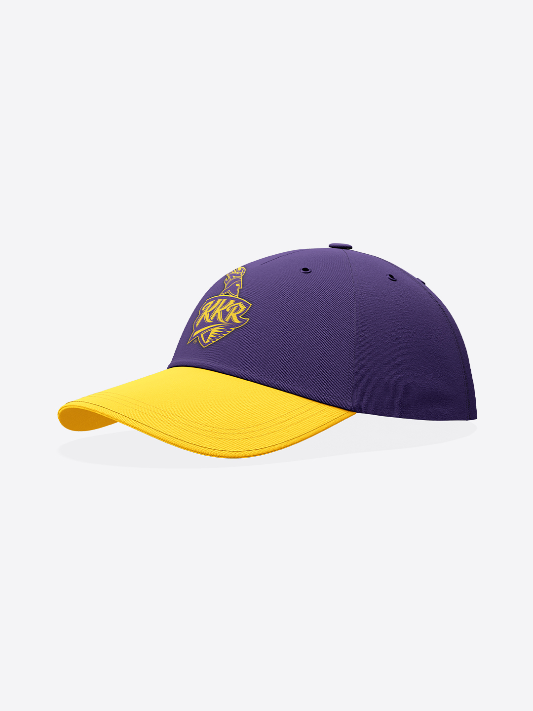 Kolkata Knight Riders Blue and Yellow Printed Golden Embroidered Cotton Baseball Cap with Buckle Closure (2)