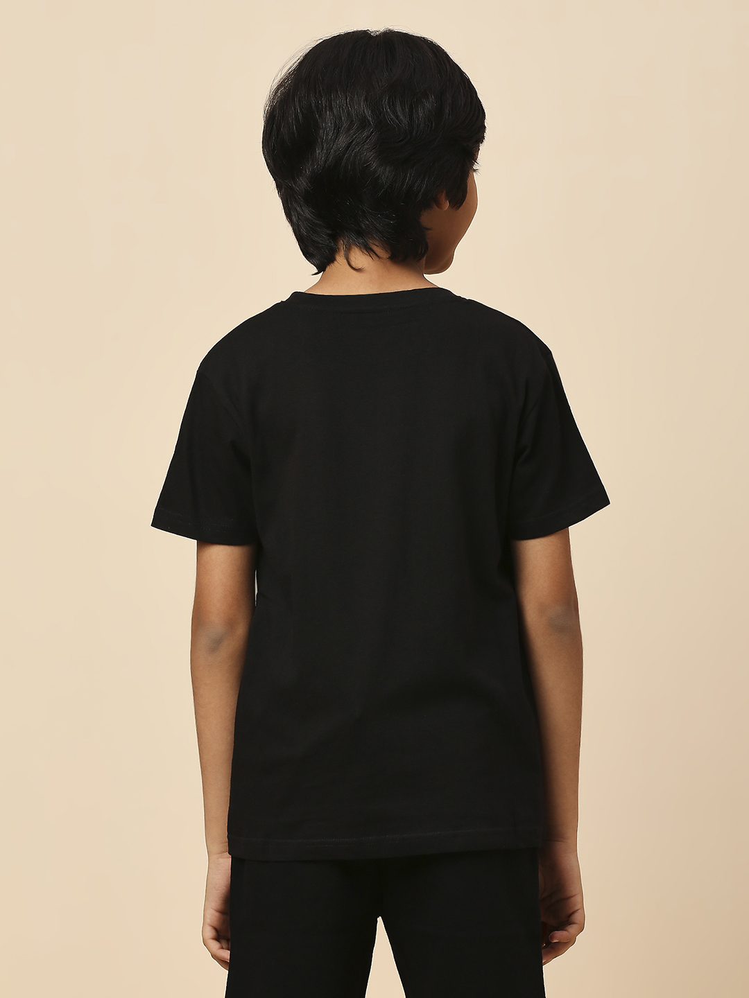 Kolkata Knight Riders Boys Black Printed Half Sleeves Round Neck Cotton T-Shirt (4)