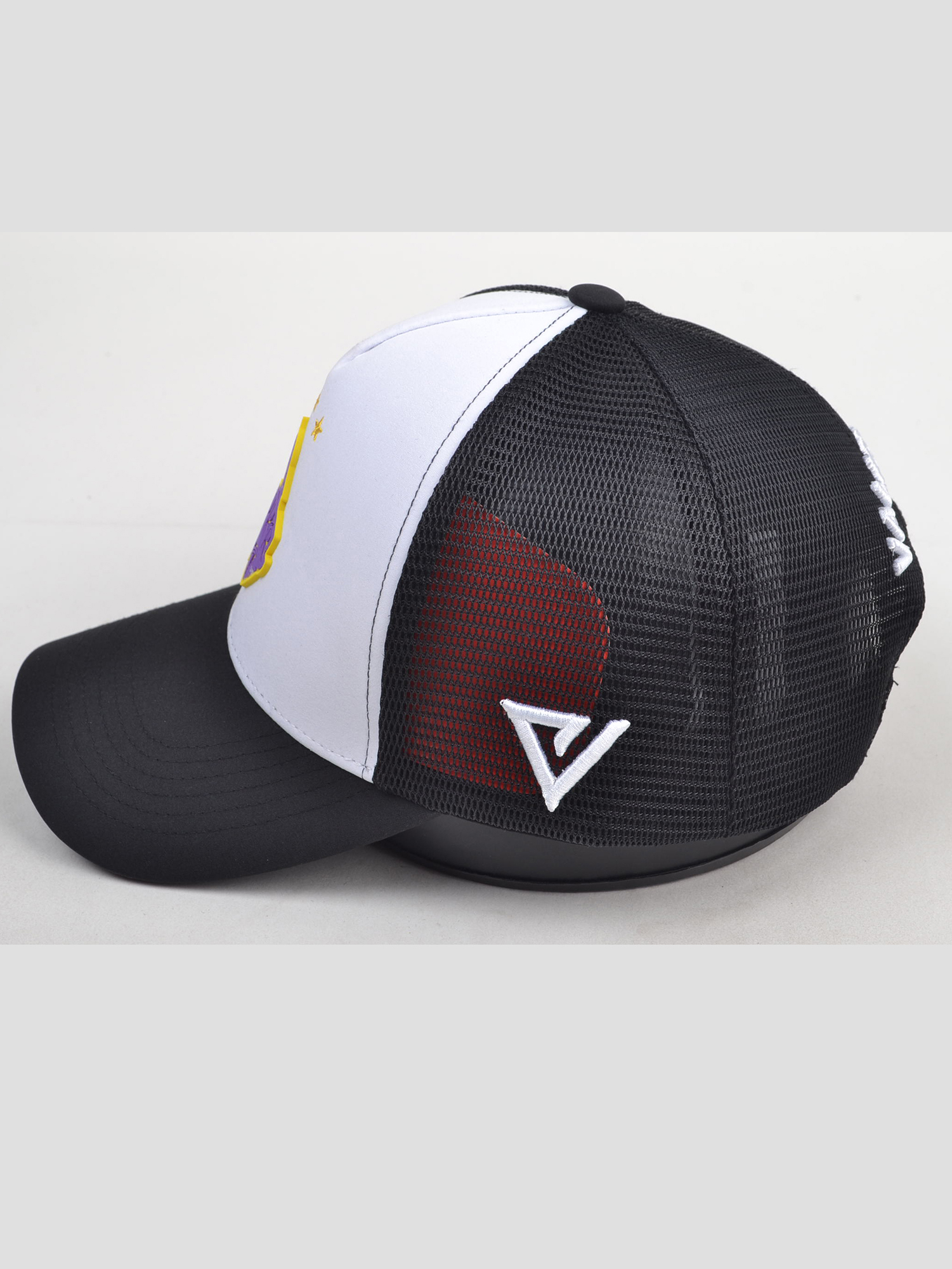Kolkata Knight Riders Classic Trucker Rubber Logo White Black Cap (7)