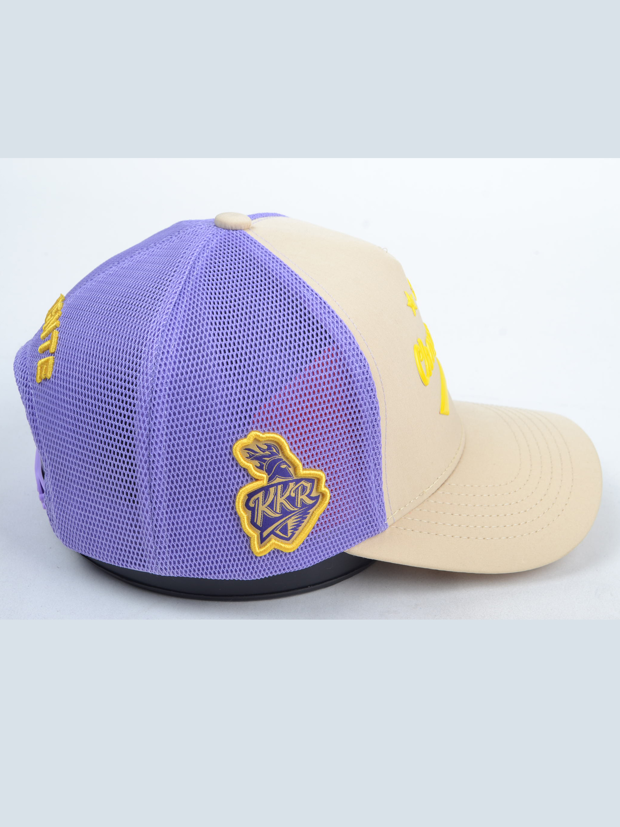 Kolkata Knight Riders Exclusive Champion Silicon Trucker Purple Cream Cap (5)