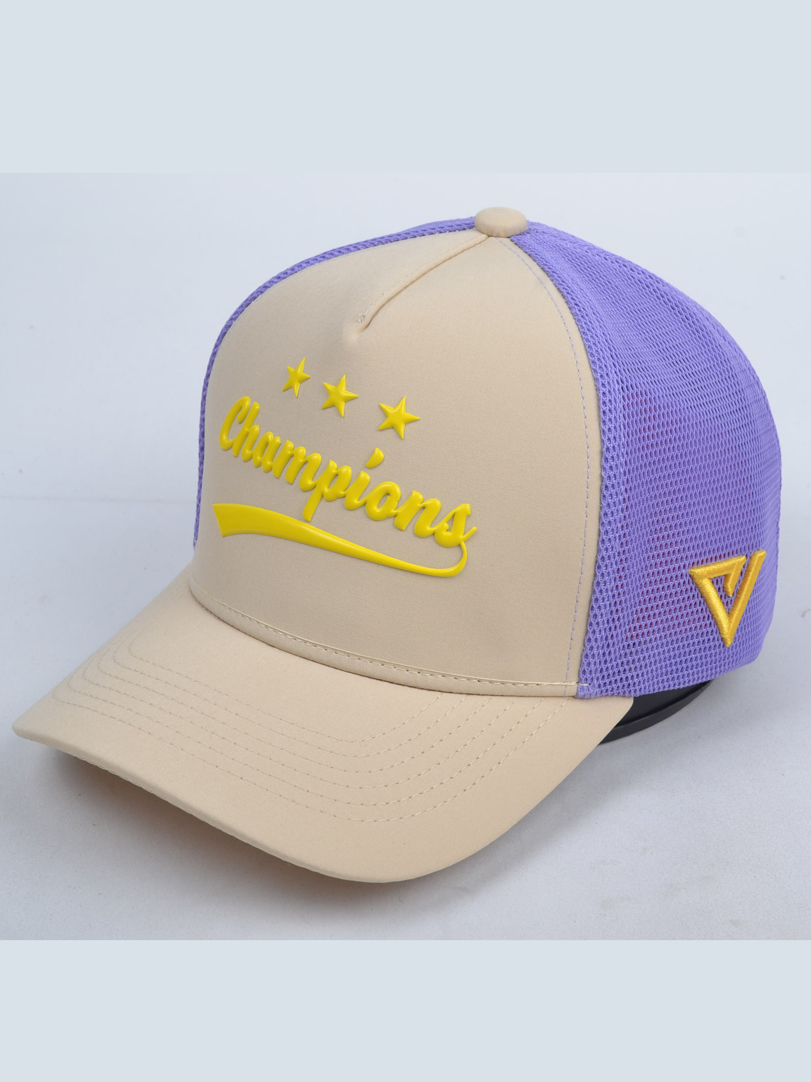 Kolkata Knight Riders Exclusive Champion Silicon Trucker Purple Cream Cap (2)