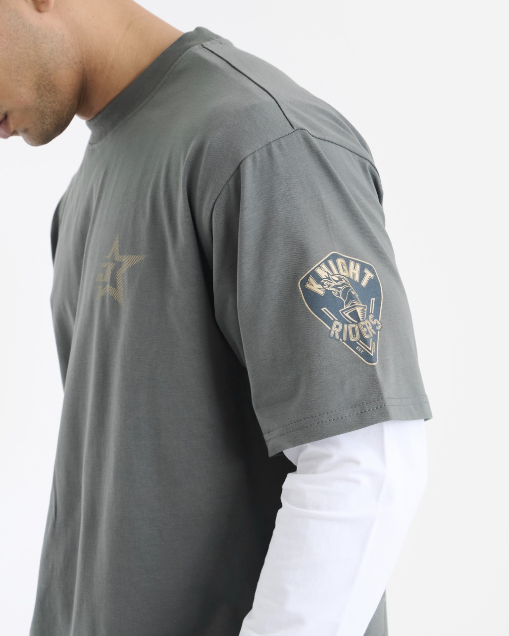 Kolkata Knight Riders Grey Casual Half Sleeves Round Neck Cotton T-Shirt (9)