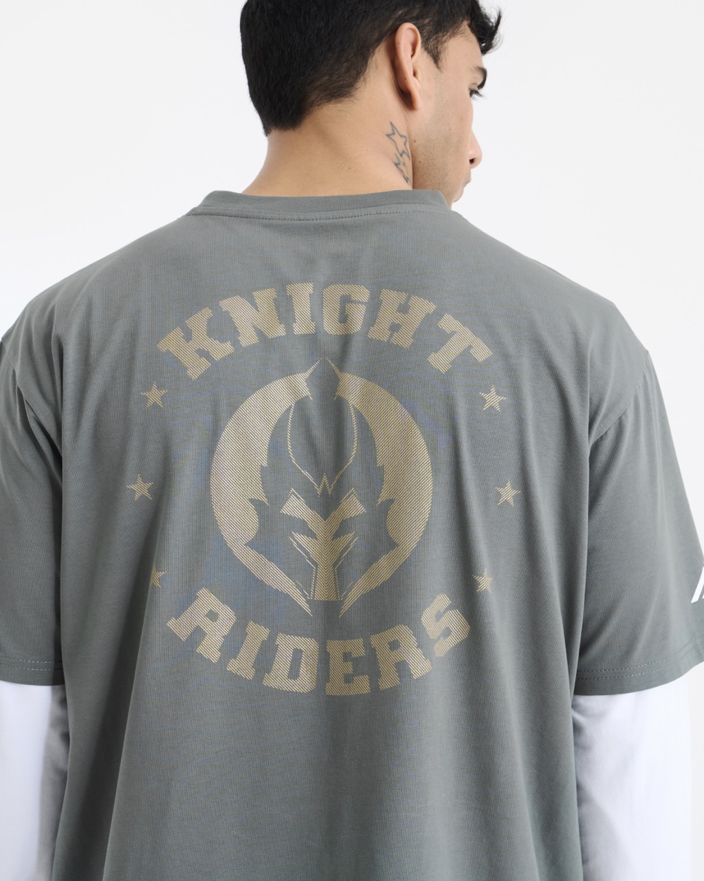Kolkata Knight Riders Grey Casual Half Sleeves Round Neck Cotton T-Shirt (2)