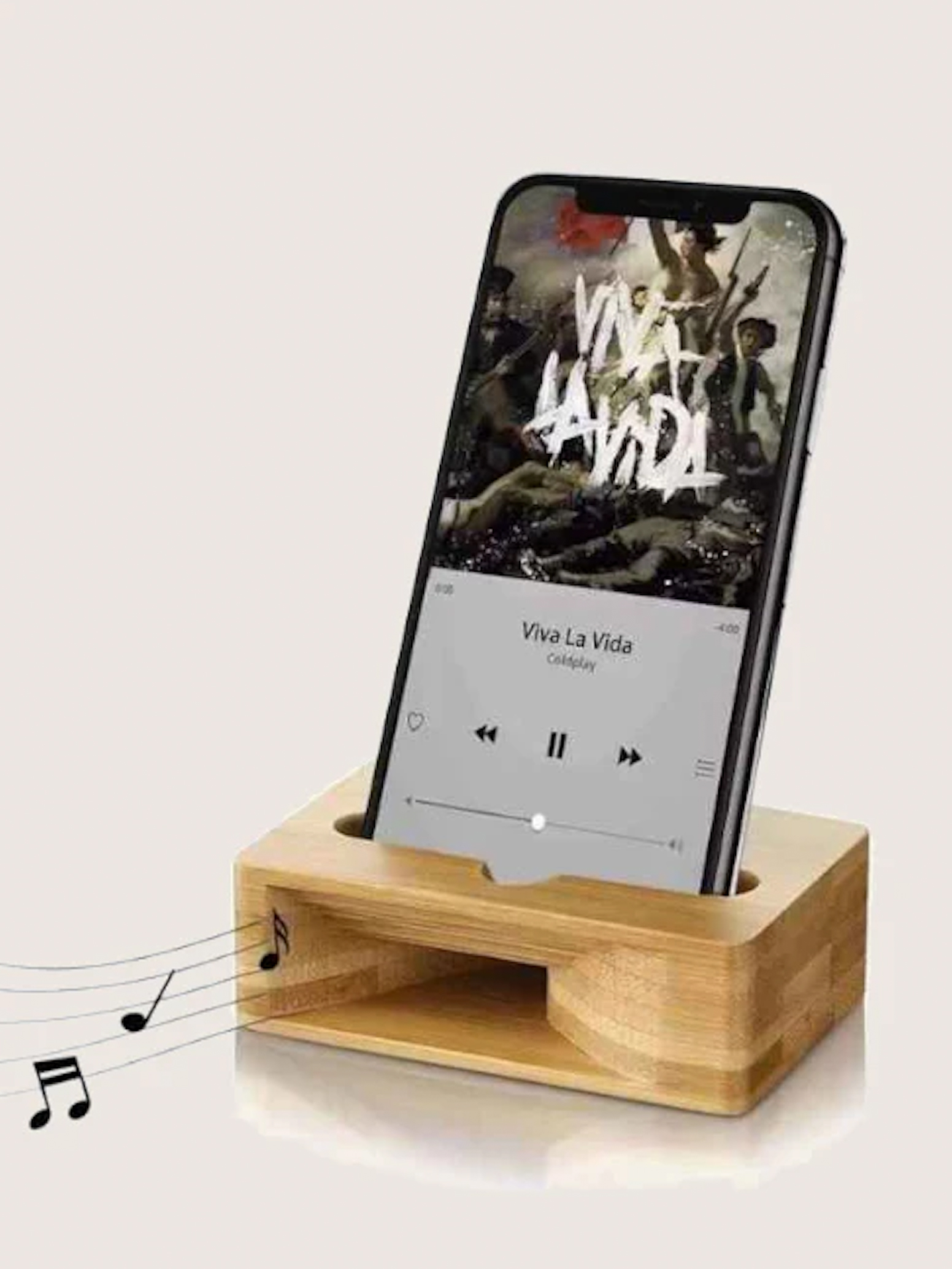 Handcrafted Bamboo Mini Mobile Speaker Holder