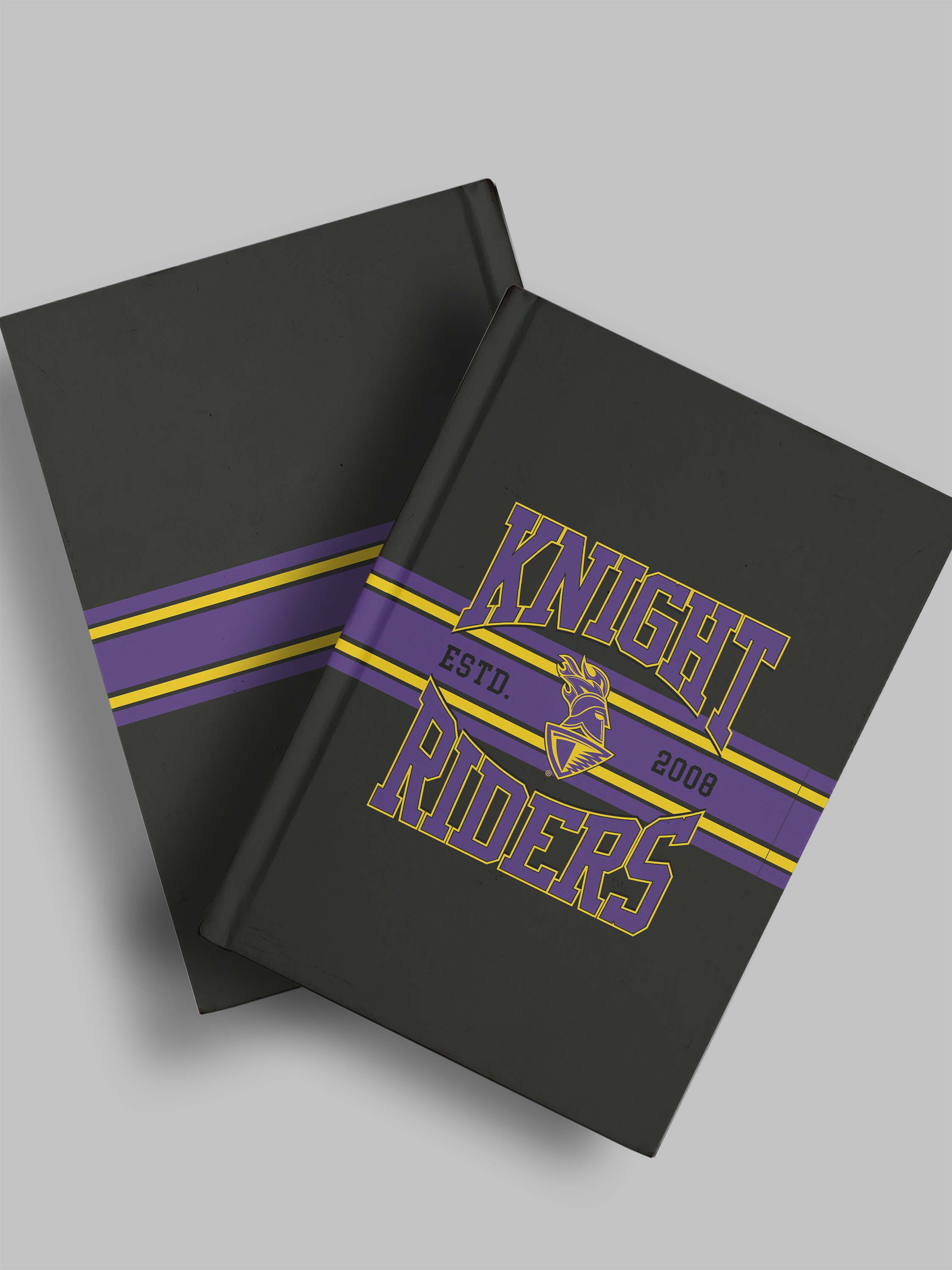 Kolkata Knight Riders Hardbound Cover, A5 Ruled 100 Pages, Easy to Carry, Notebook for Home, Office, Travel Diary - Pack (4)
